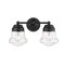 Z-Lite Vaughn 2 Light Vanity, Matte Black And Clear Seedy 736-2V-MB - alternate 5